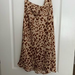 Leopard slip skirt
